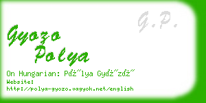 gyozo polya business card